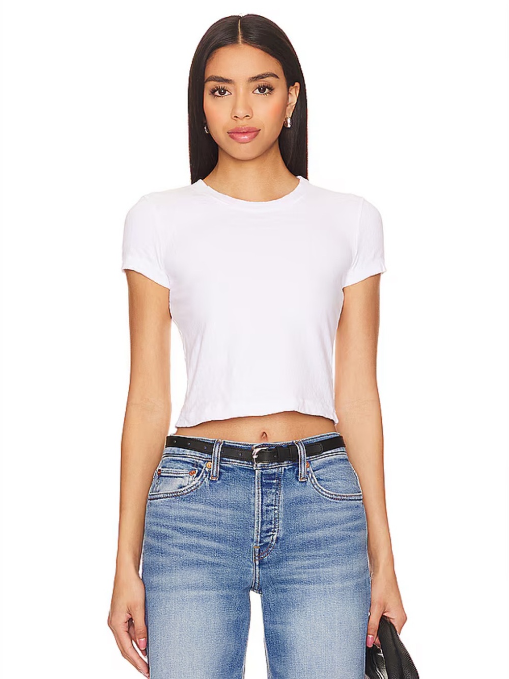James Perse White Crewneck Short Sleeve Tee - Size 0